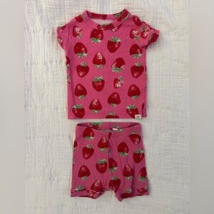 GAP Pink Strawberry Cotton Pajama Set